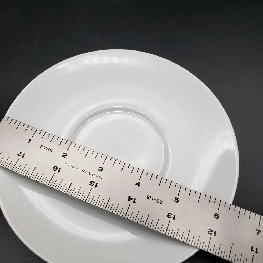 Thomas Bright White Bone China Saucers Set of 2 Replacement Germany
